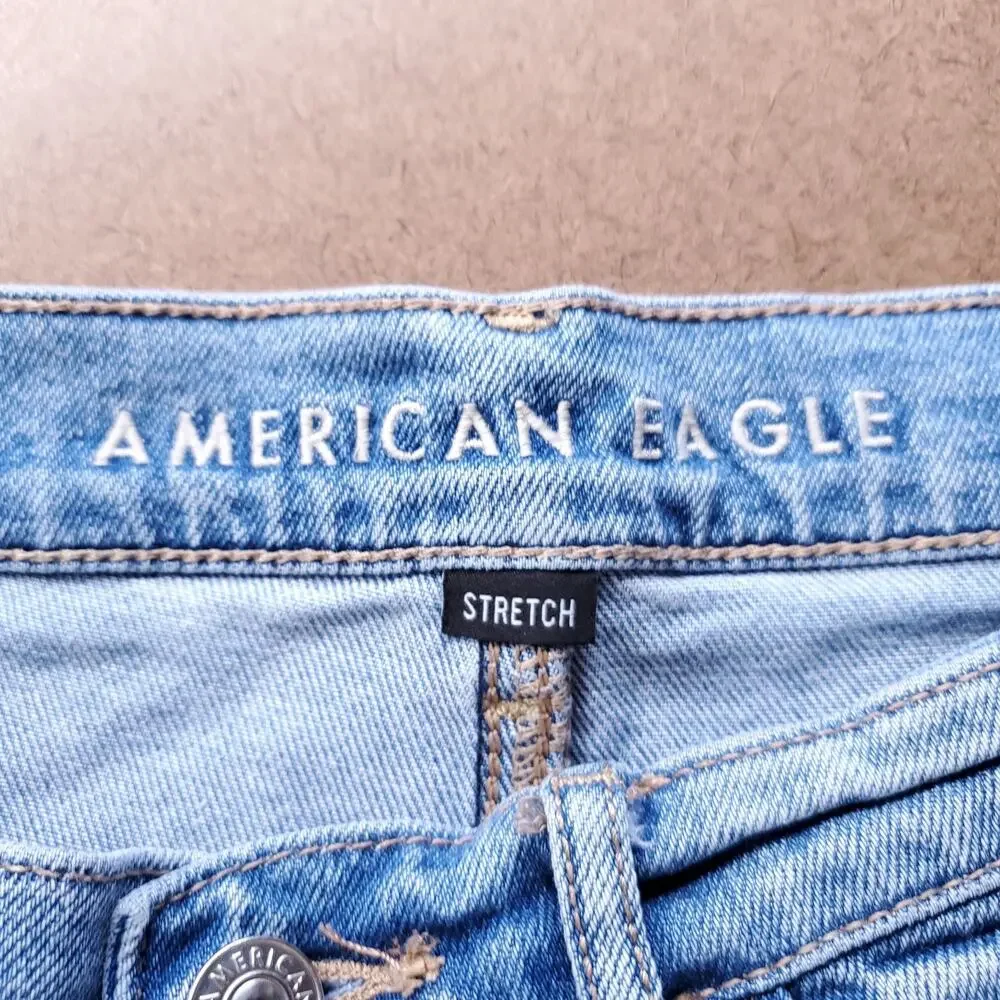 American Eagle Highest Rise 90s Boyfriend Short Women 6 Lt Blue Denim Boho Y2K
